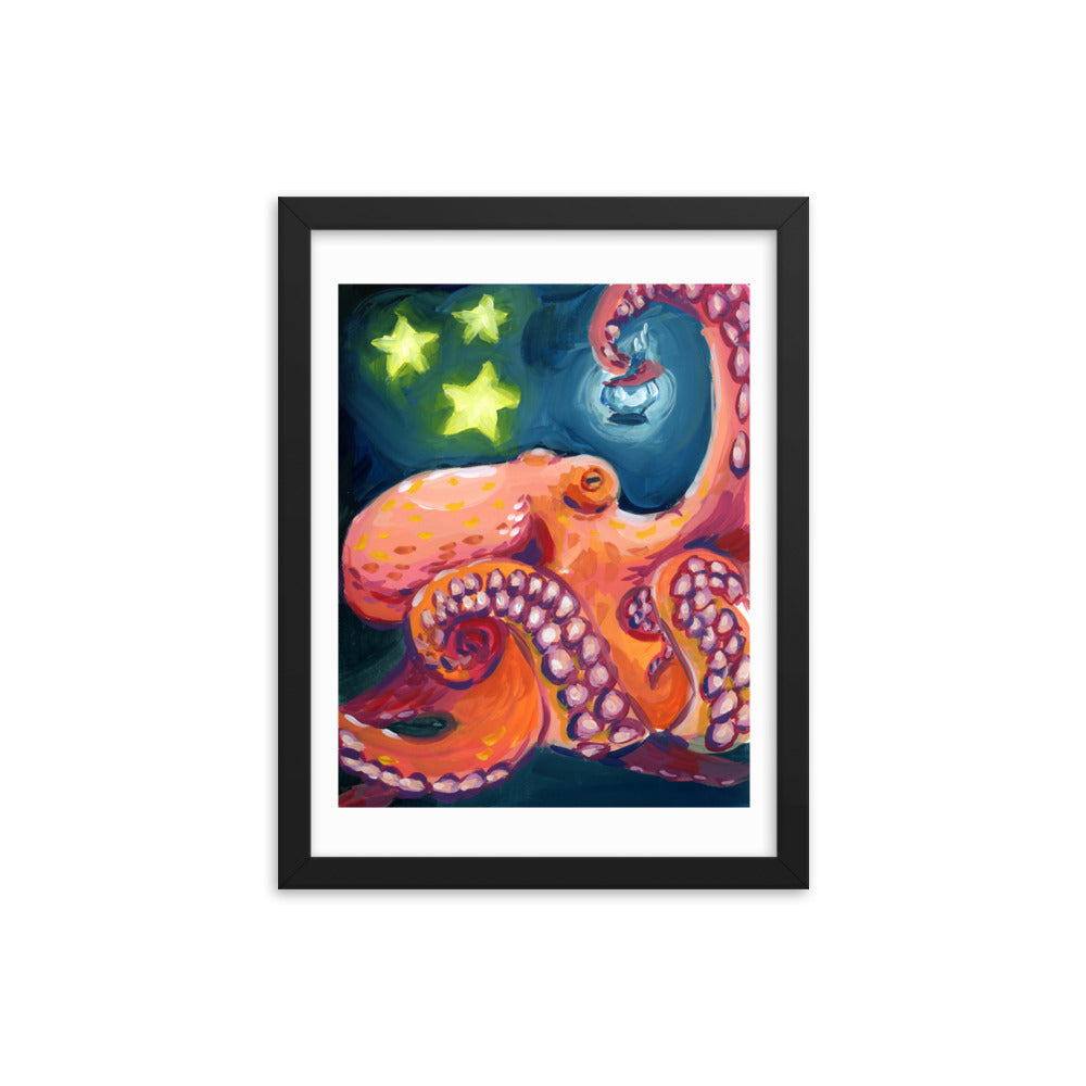 Octopus Messenger - Framed Print
