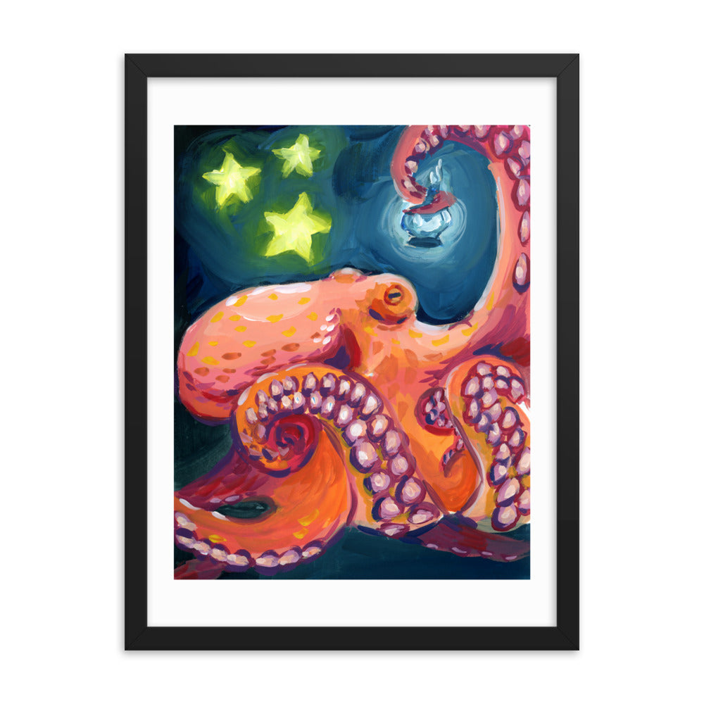 Octopus Messenger - Framed Print