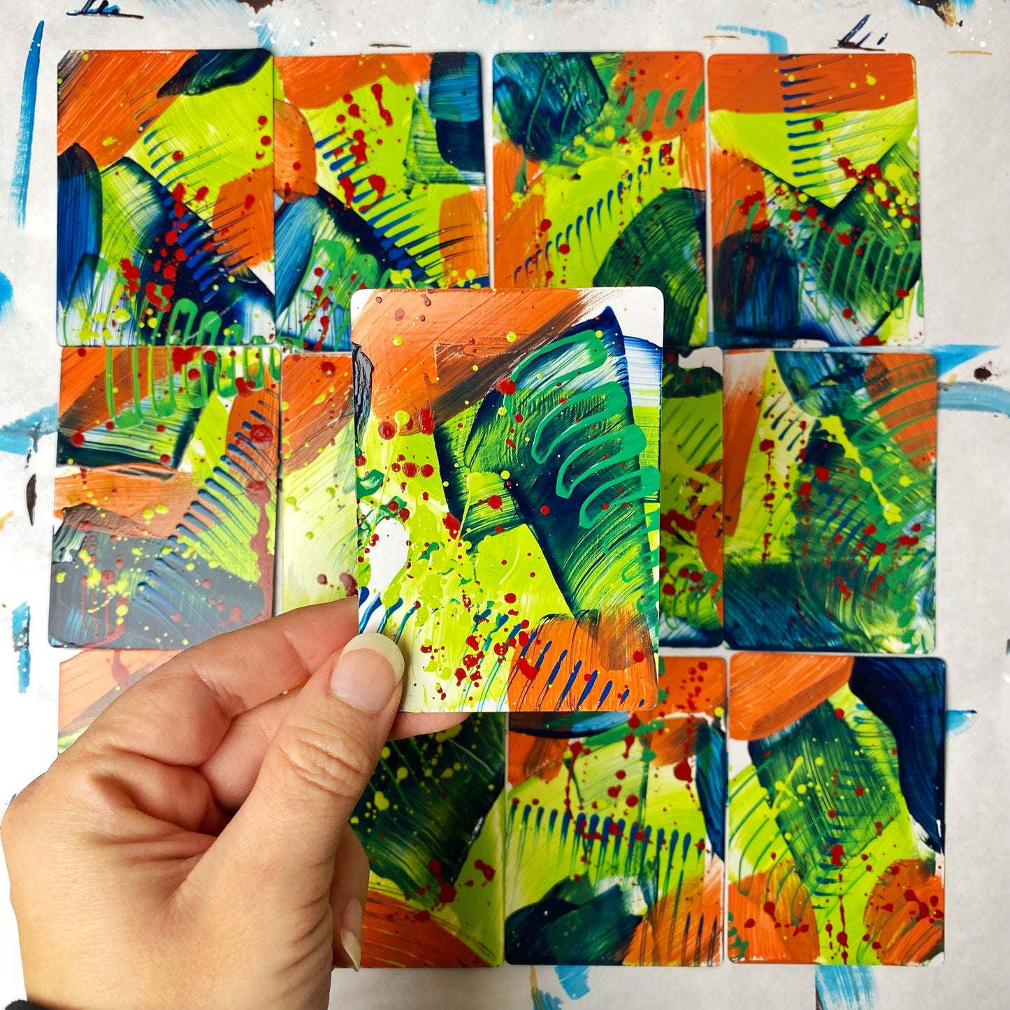 Abstract Artist Affirmation Cards - Rust and Patina