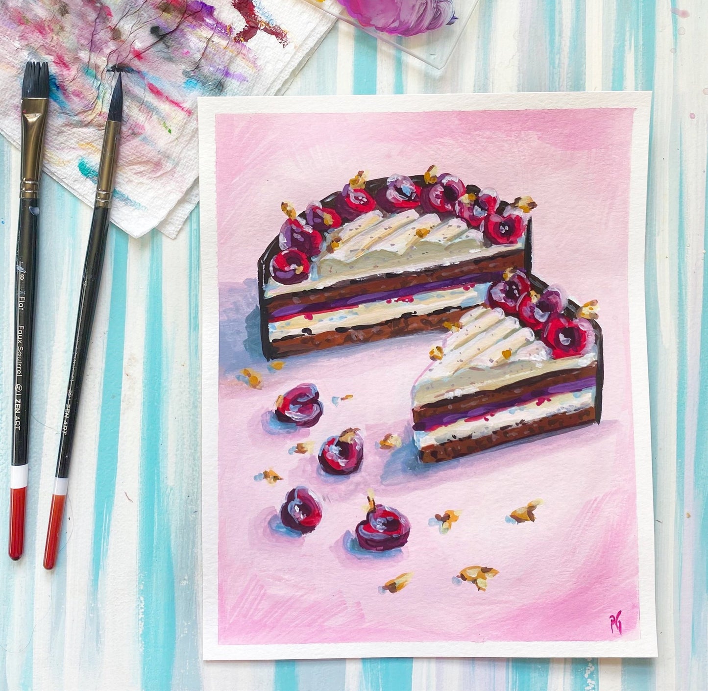 Cherry Cake - Priscilla George Fine Art